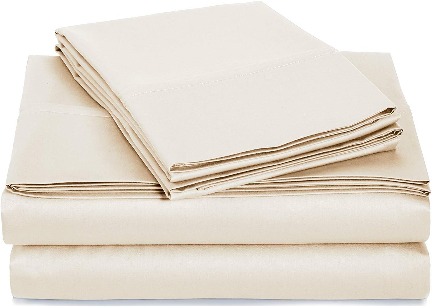 4 Piece Full Sleeper Sofa Bed Sheet Set, 600 Thread Count Cotton, Ivory