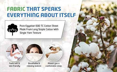 4 Piece Full Sleeper Sofa Bed Sheet Set, 600 Thread Count Cotton, Ivory